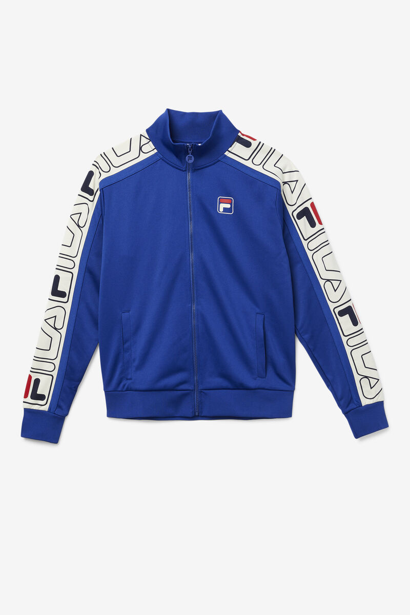 Men's Fila Gatlin Track Jacket Tracksuits Blue / Red | TEWd4Ssp9Vj