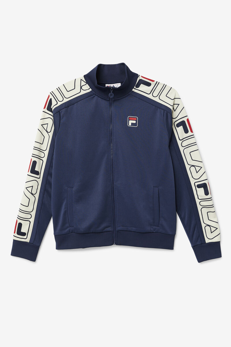 Men's Fila Gatlin Track Jacket Tracksuits Navy / Red | oXIhkRHCtlj