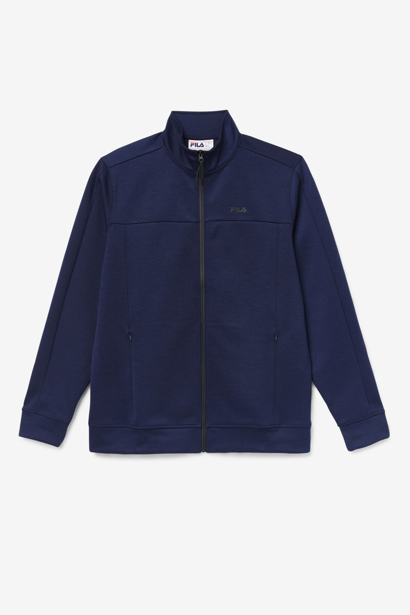 Men's Fila Gonal Zip Jacket Jackets Navy / Black | yrQXLXNRXHP