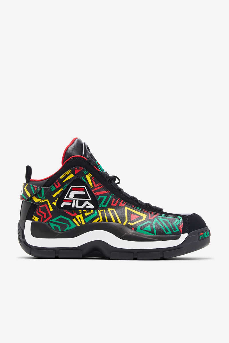Men's Fila Grant Hill 2 Basketball Shoes Black / Lemon | lUTAQlEenPv