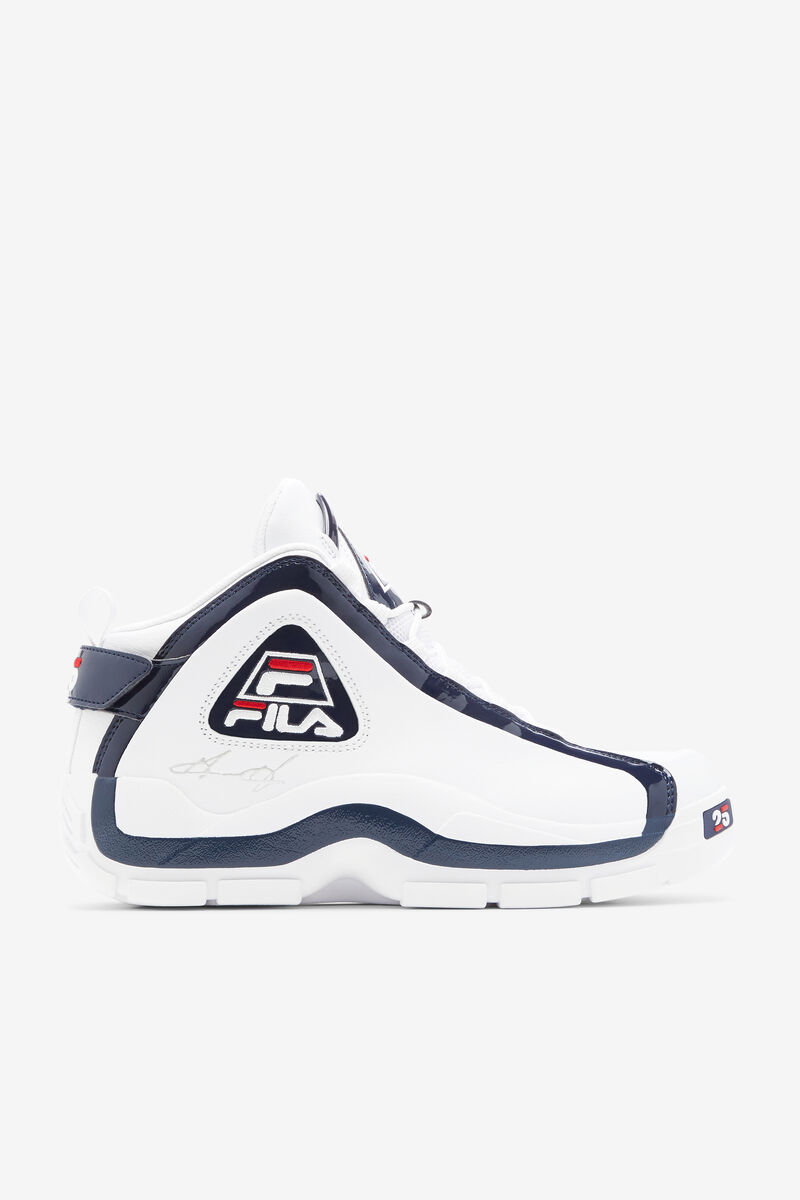 Men's Fila Grant Hill 2 Shoes - 25th Anniversary Edition | Fila Sneakers White / Navy / Red | mFwT19