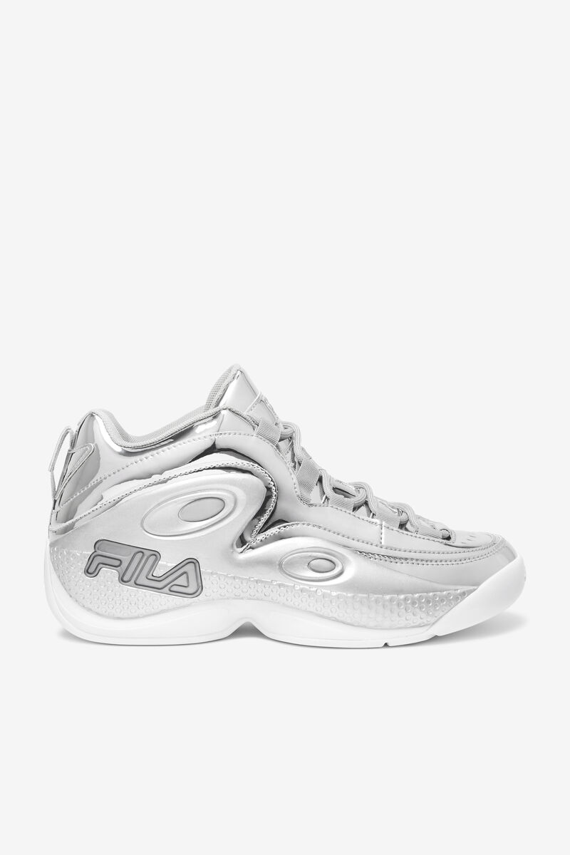 Men's Fila Grant Hill 3 Metallic Basketball Shoes Metal Silver / Metal Silver / Metal Silver | ESm52