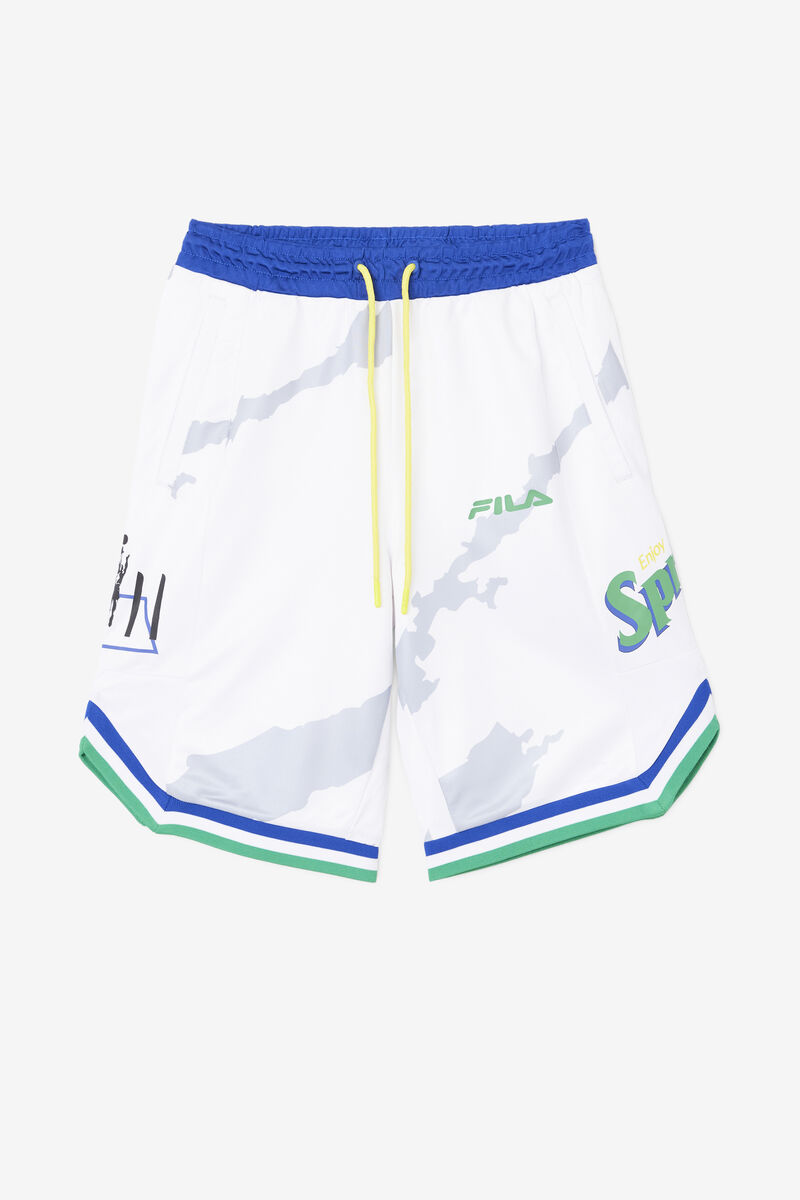Men's Fila Grant Hill X Sprite Short Shorts White / Blue | BZrpOTiJ8D6