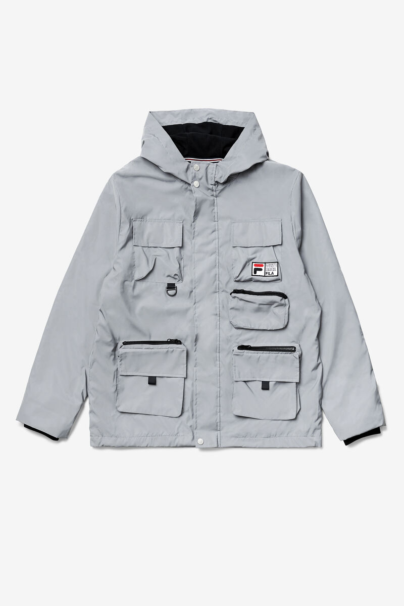 Men's Fila Grivola Shell Jacket Jackets Silver | MU8WnIxHiNa