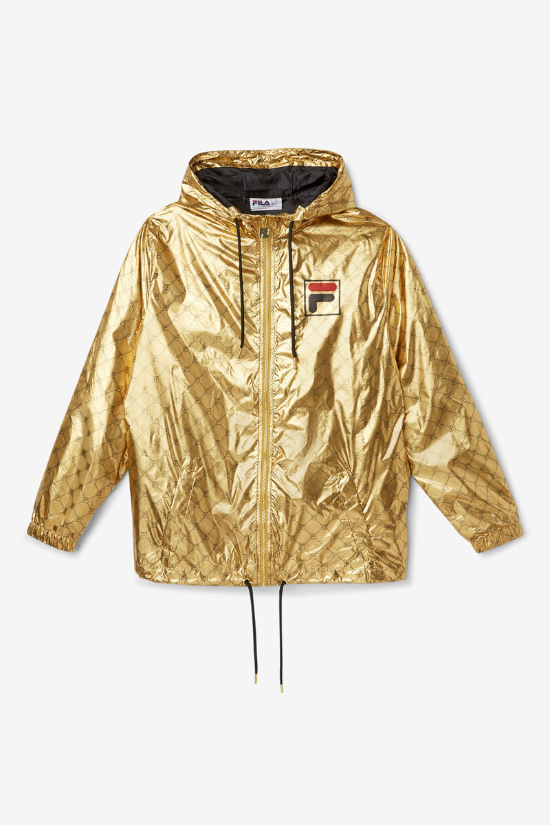 Men's Fila Gustas Long Wind Jacket Jackets Gold | res3l4G9KU9