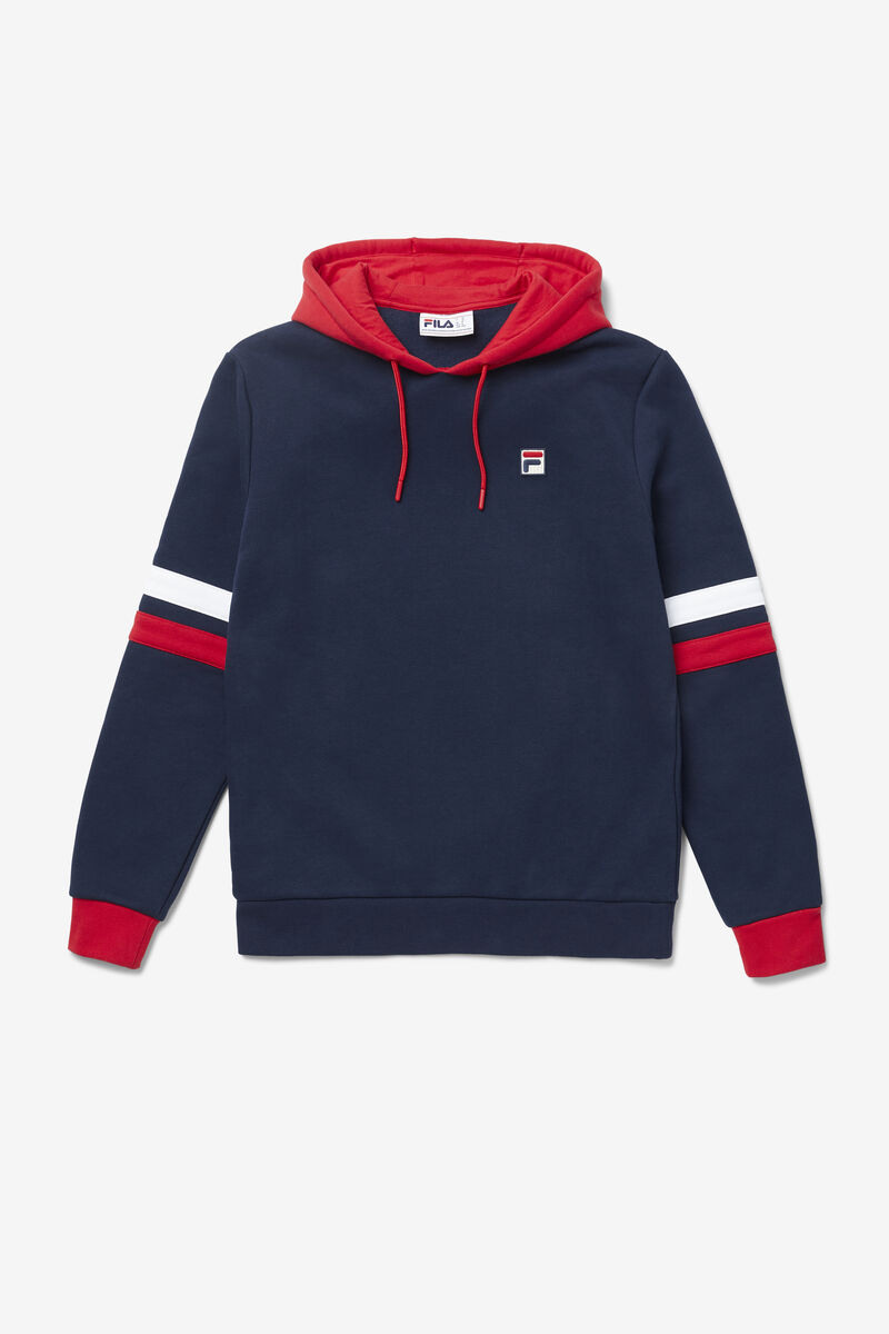 Men's Fila Hurley Hoodie Hoodies Navy / Red / White | zuPFhUizw4D