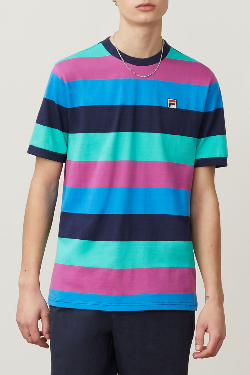 Men's Fila Jabez T Shirts Navy | X1T1qUlUoPH