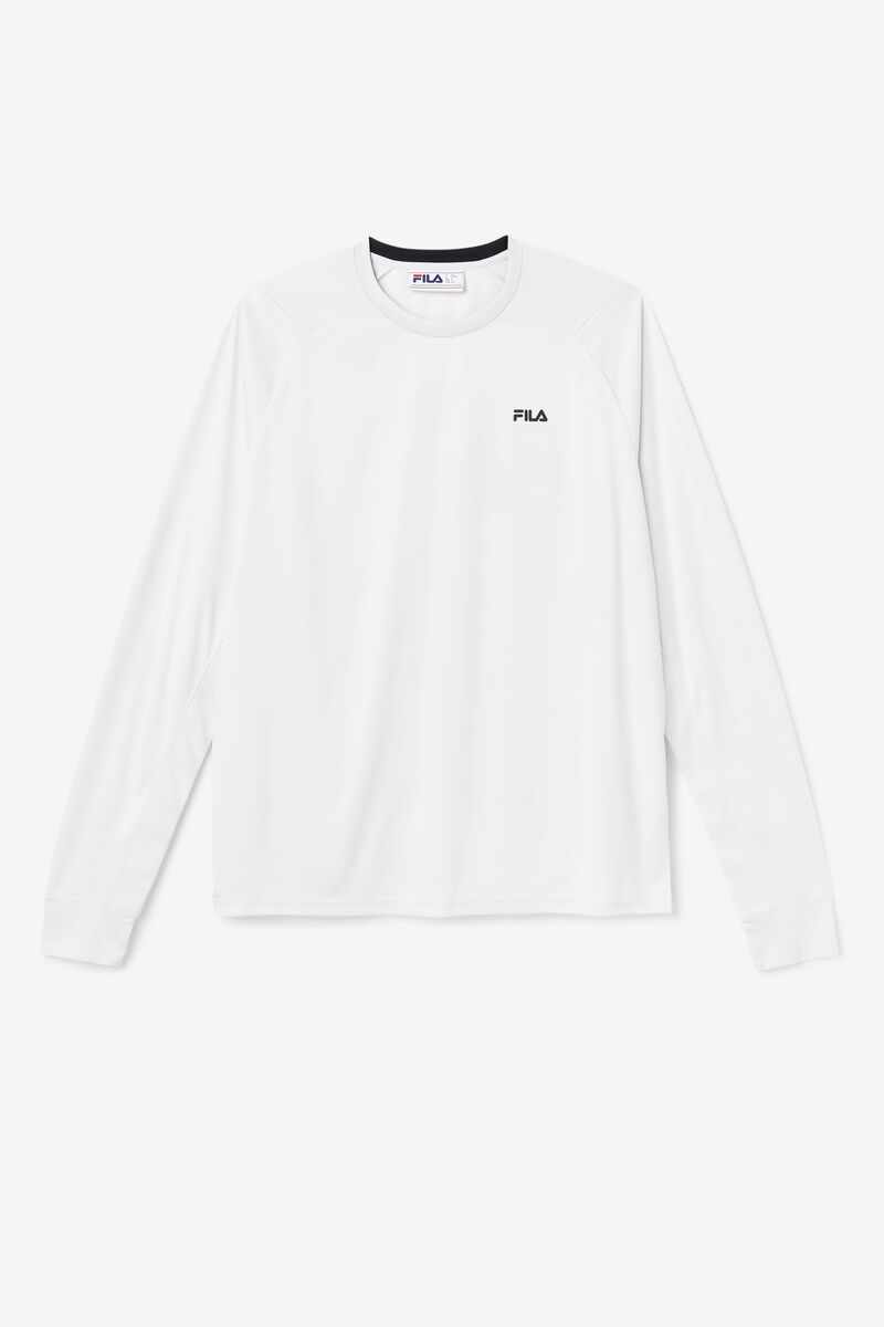 Men's Fila Jazam Long Sleeve Crew T Shirts Black | BylJe5Xo5Ak