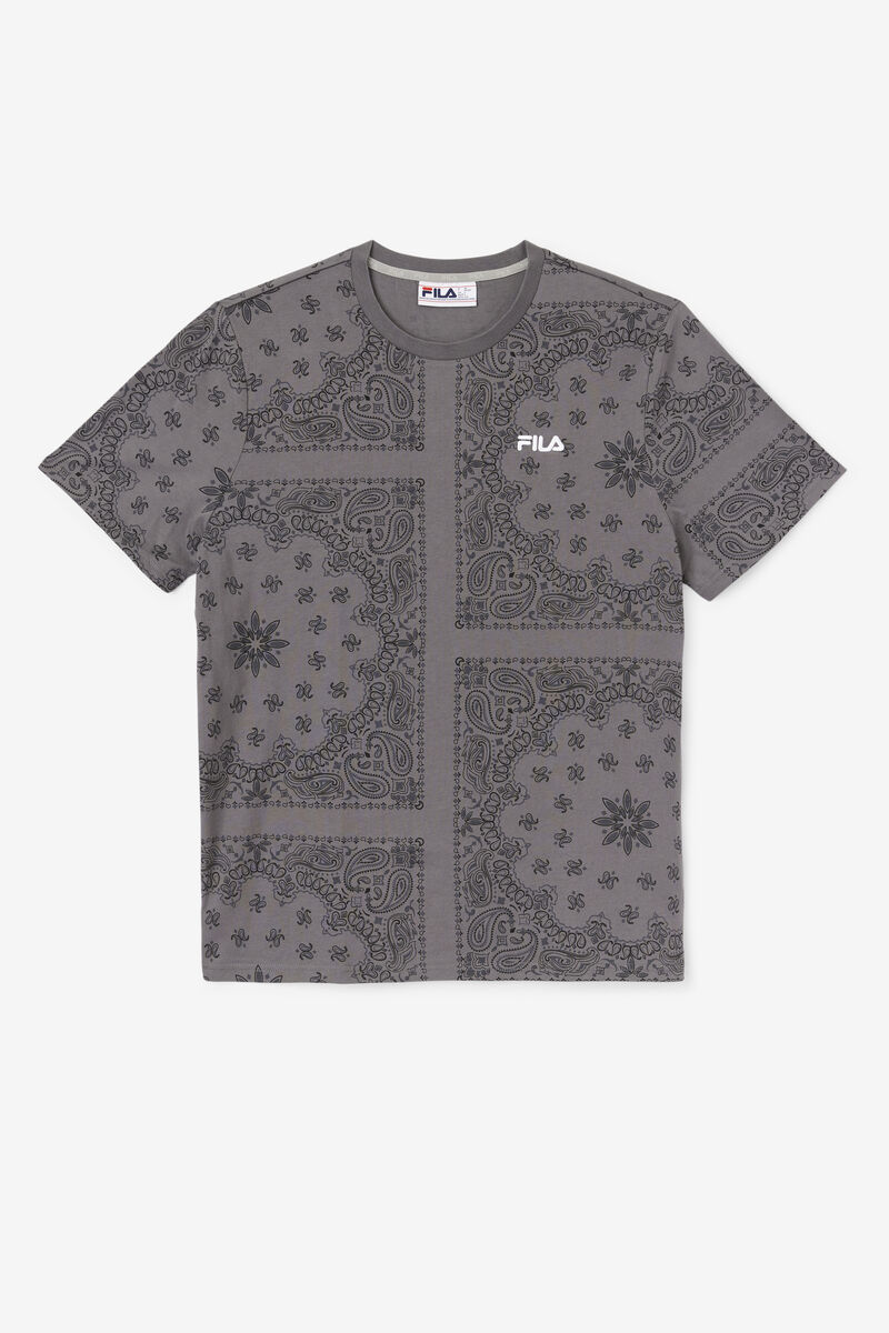 Men's Fila Kensico T Shirts Grey | qsVMC9yTqLm
