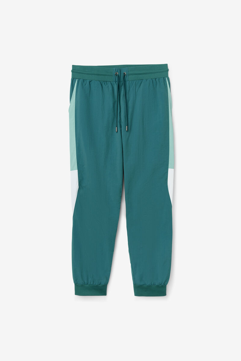 Men's Fila Klio Windpant Pants Dark Turquoise / White | Sr7HbEJOcx9