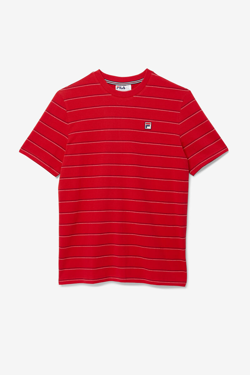 Men's Fila Leon T Shirts Red / White / Navy | tsErNPZr1jv