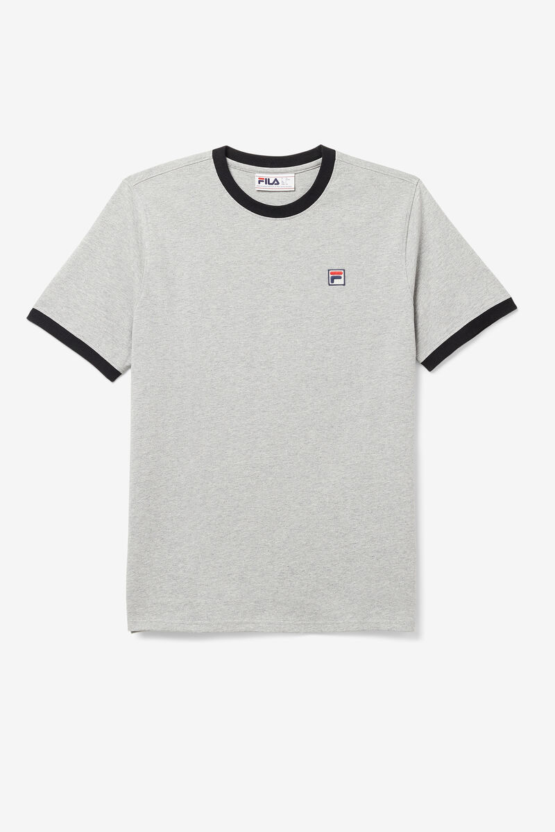 Men's Fila Marconi Ringer T Shirts Grey | rDtajH8TPiv