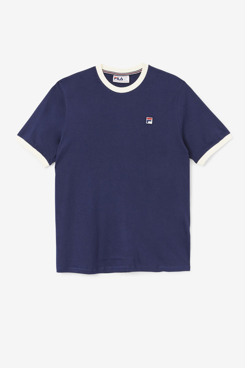 Men's Fila Marconi Ringer T Shirts Navy / White | YqeZHbvhNzw