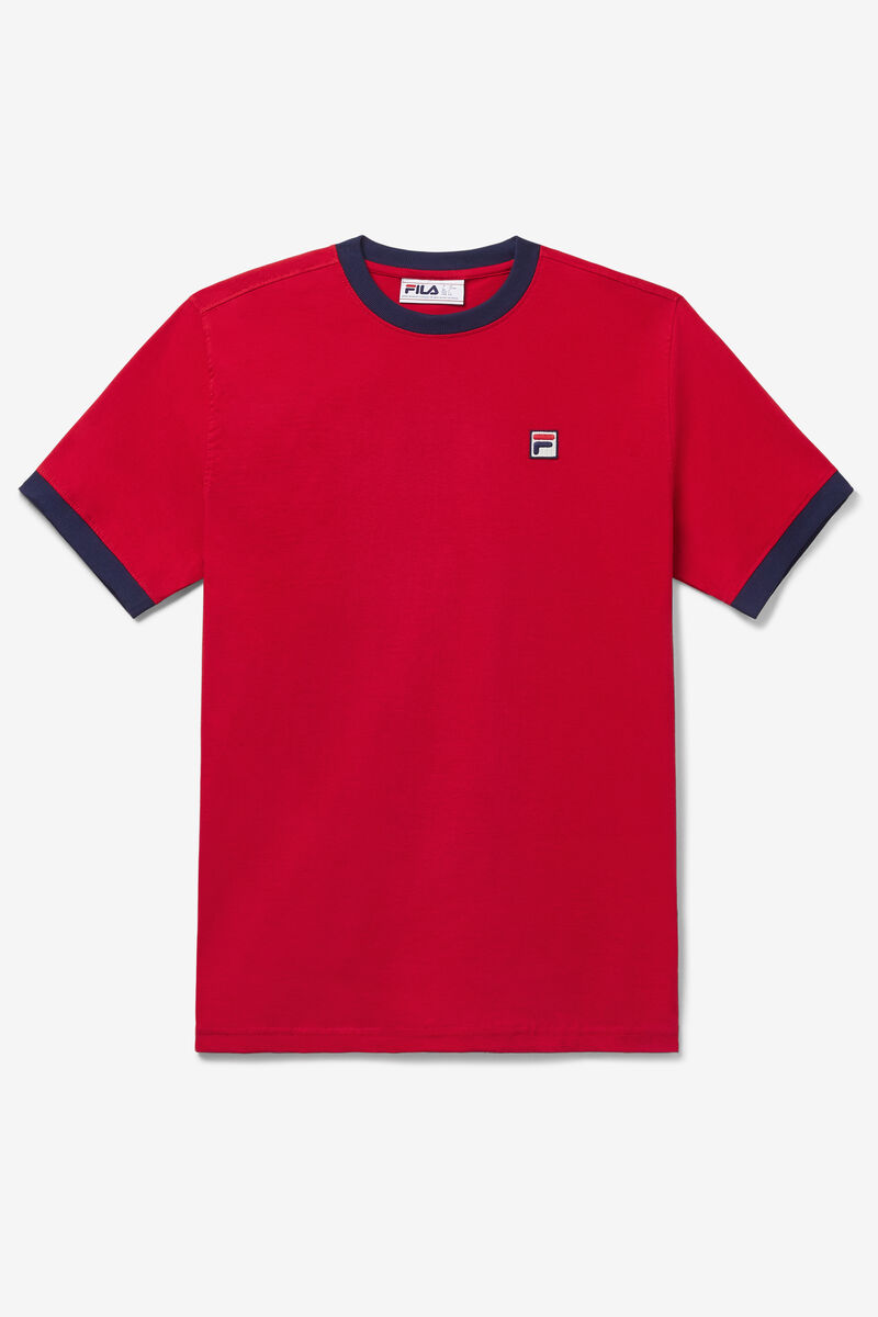 Men's Fila Marconi Ringer T Shirts Red | Zcyn5PS2vLx