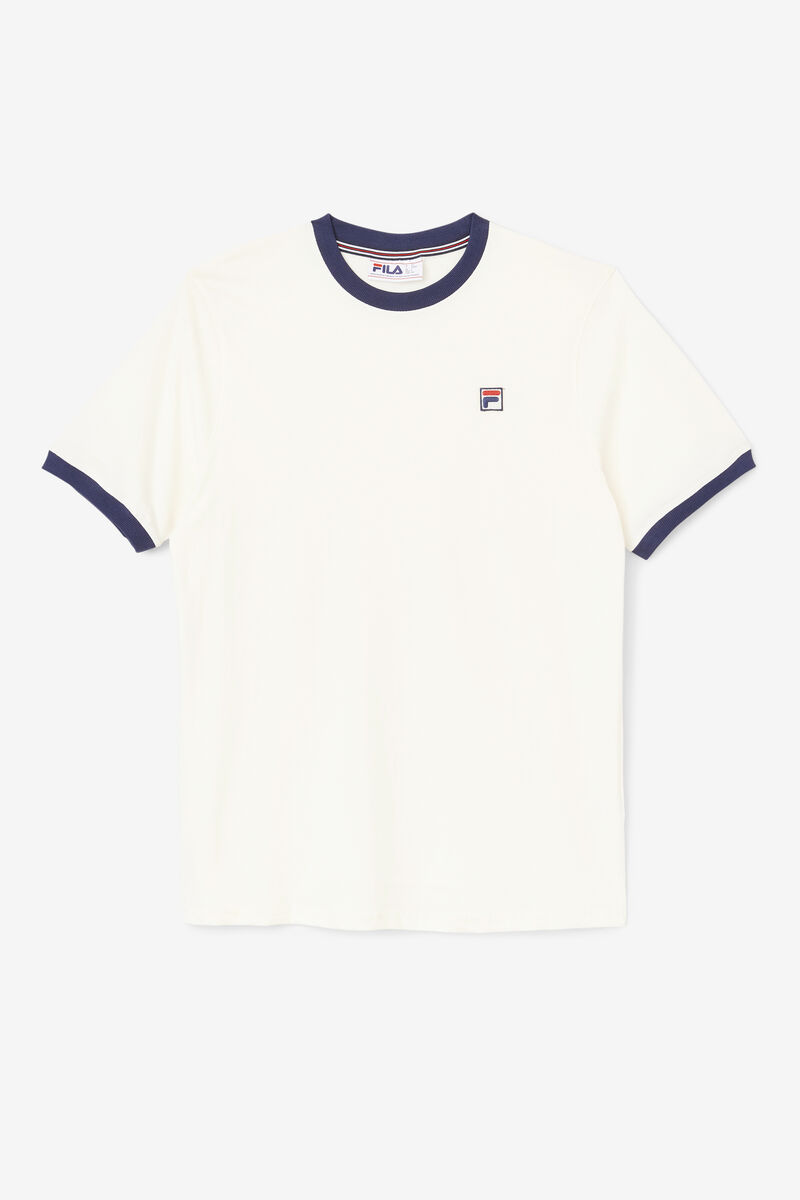Men's Fila Marconi Ringer T Shirts White / Navy | nWZ2NsPWnmO