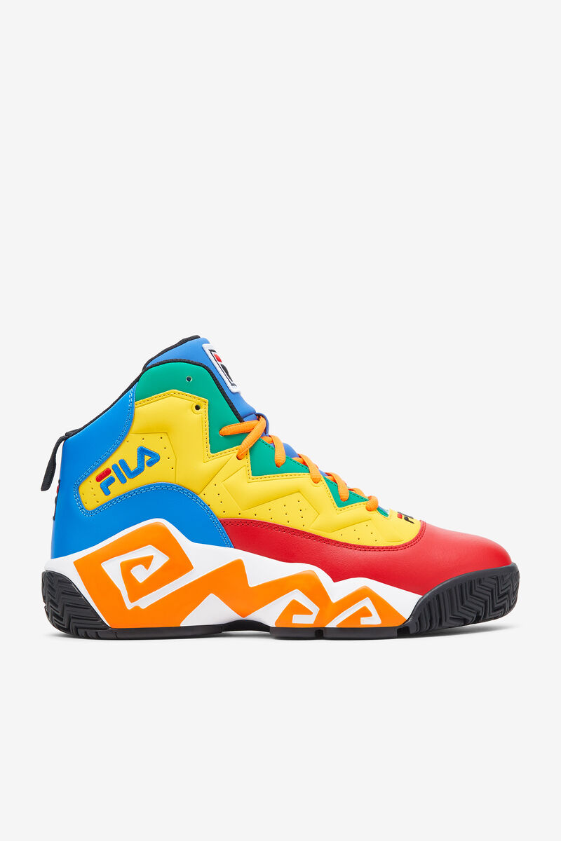 Men's Fila Mb Basketball Shoes | Fila Sneakers Red / Royal Blue / Lemon | 8EYkUqM4p88