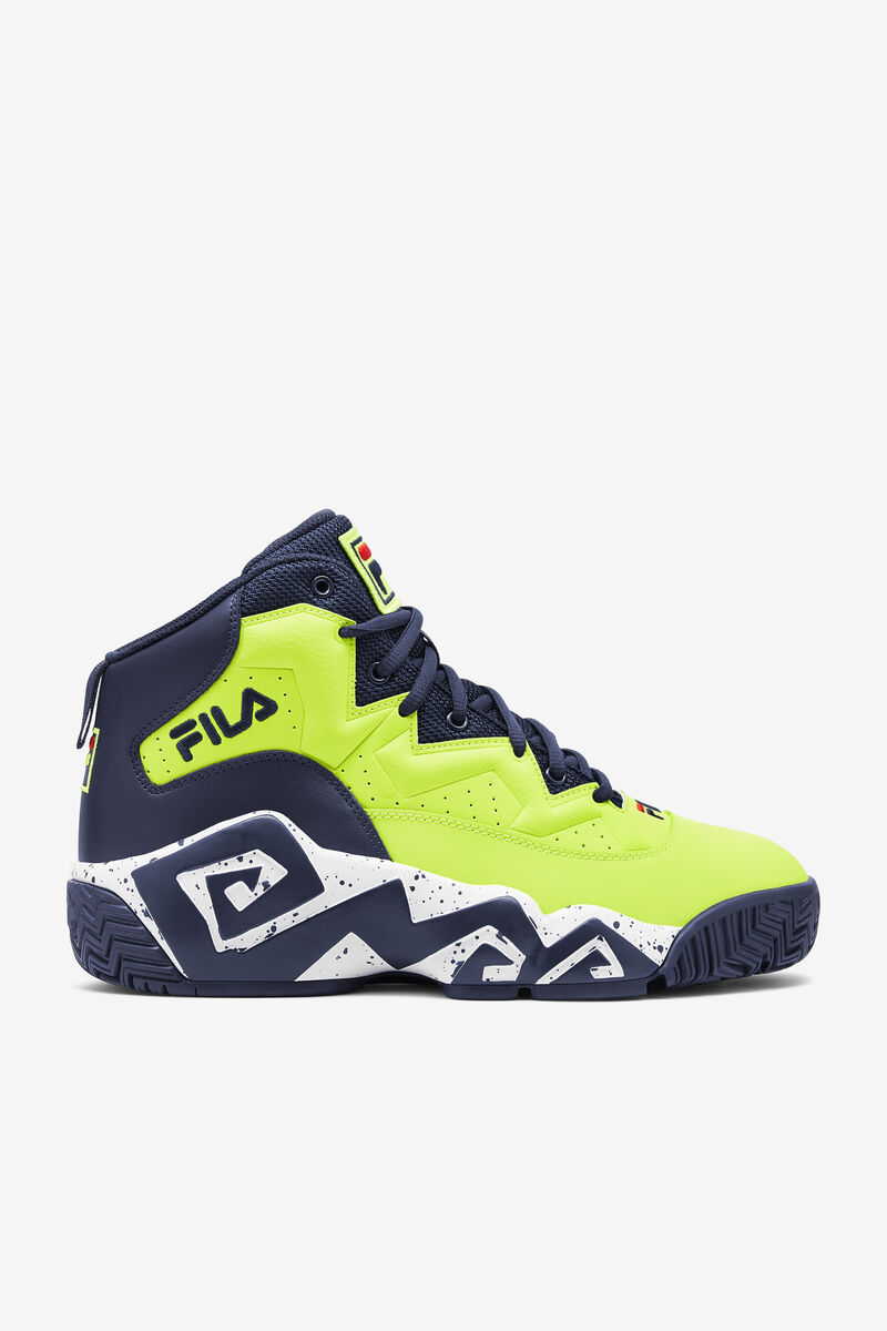 Men's Fila Mb Chunky High Top Sneakers | Fila Sneakers Yellow / Navy / White | fD3c72oAk6l