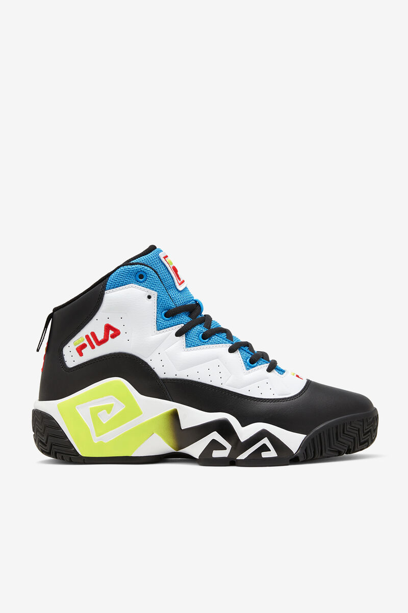 Men's Fila Mb Retro Basketball Shoes | Fila Sneakers White / Black / Blue | nayDoBldP9H