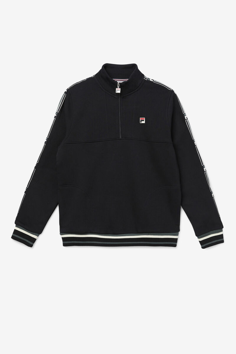 Men's Fila Murray 1/2 Zip Tracksuits Black | zvzjOlCphT2