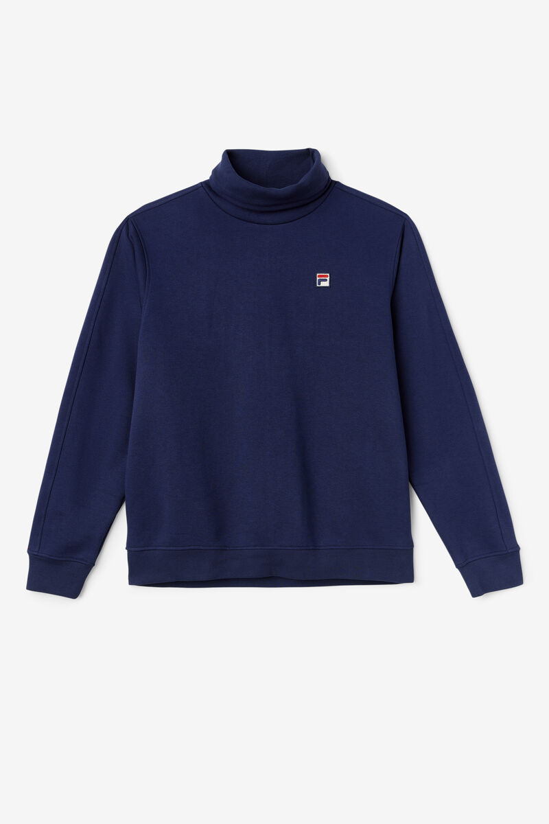 Men's Fila Noah Fleece Turtleneck Sweatshirts Navy | 6dQD7kJcbkr