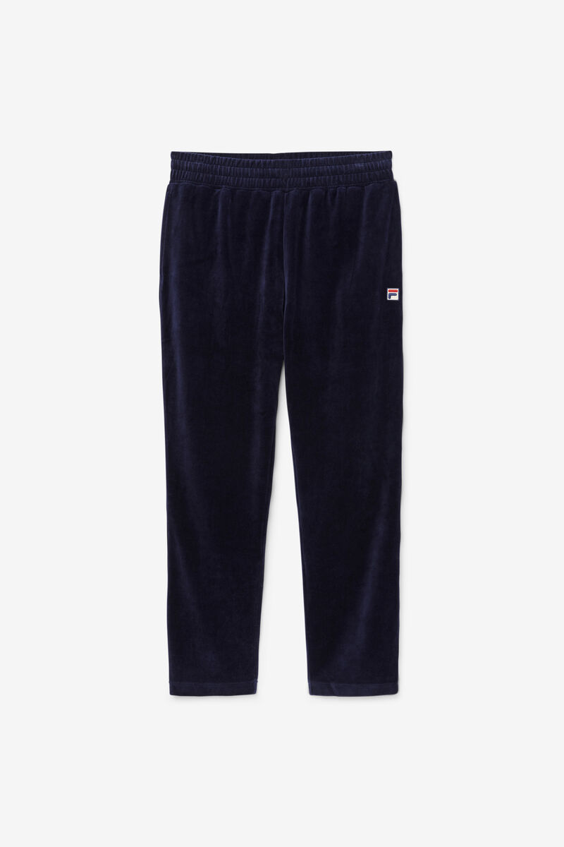 Men's Fila O-fit Velour Pant Tracksuits Navy / Red | C2df4jZFseu