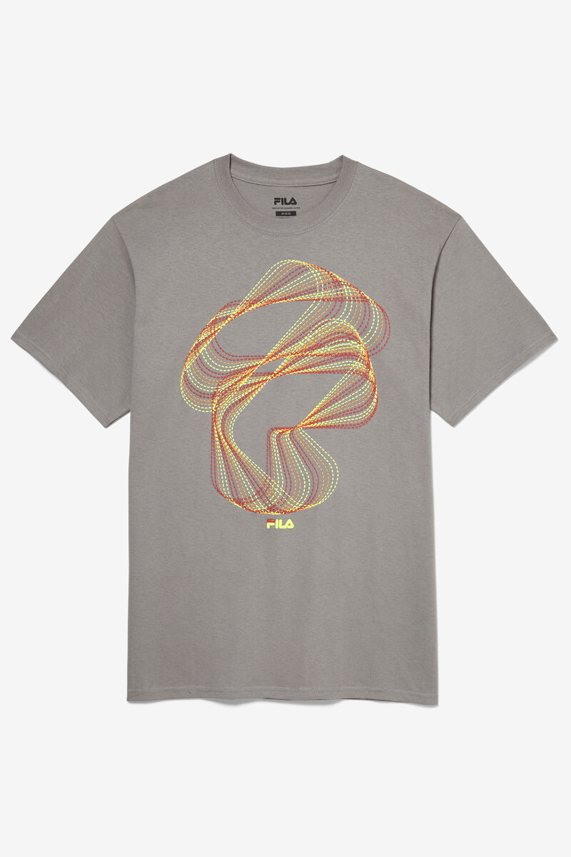 Men's Fila Optical Stitch T Shirts Grey | VfcQ774JIqJ