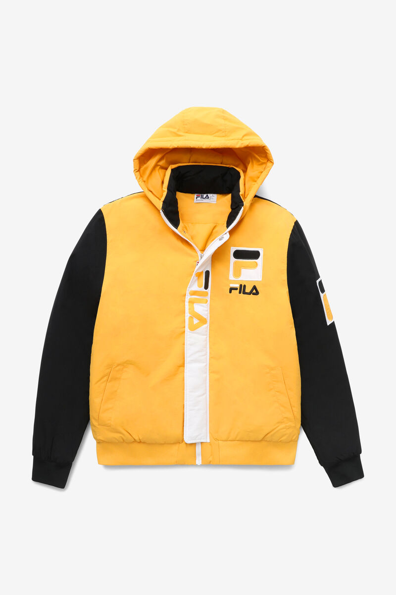 Men's Fila P1 Fila Tech Jacket Jackets Yellow / Black / White | guDZdBB3KFG