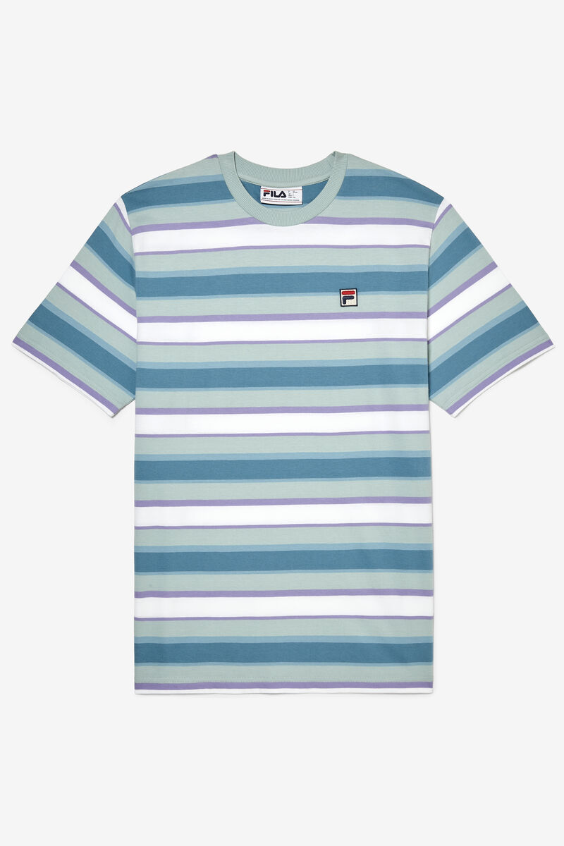 Men's Fila Pietersite T Shirts Blue / White | 4zUSEQDPnCS