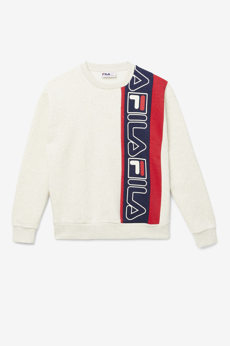 Men's Fila Powel Crew Sweatshirts Navy / Red | xBU1zyznJUw