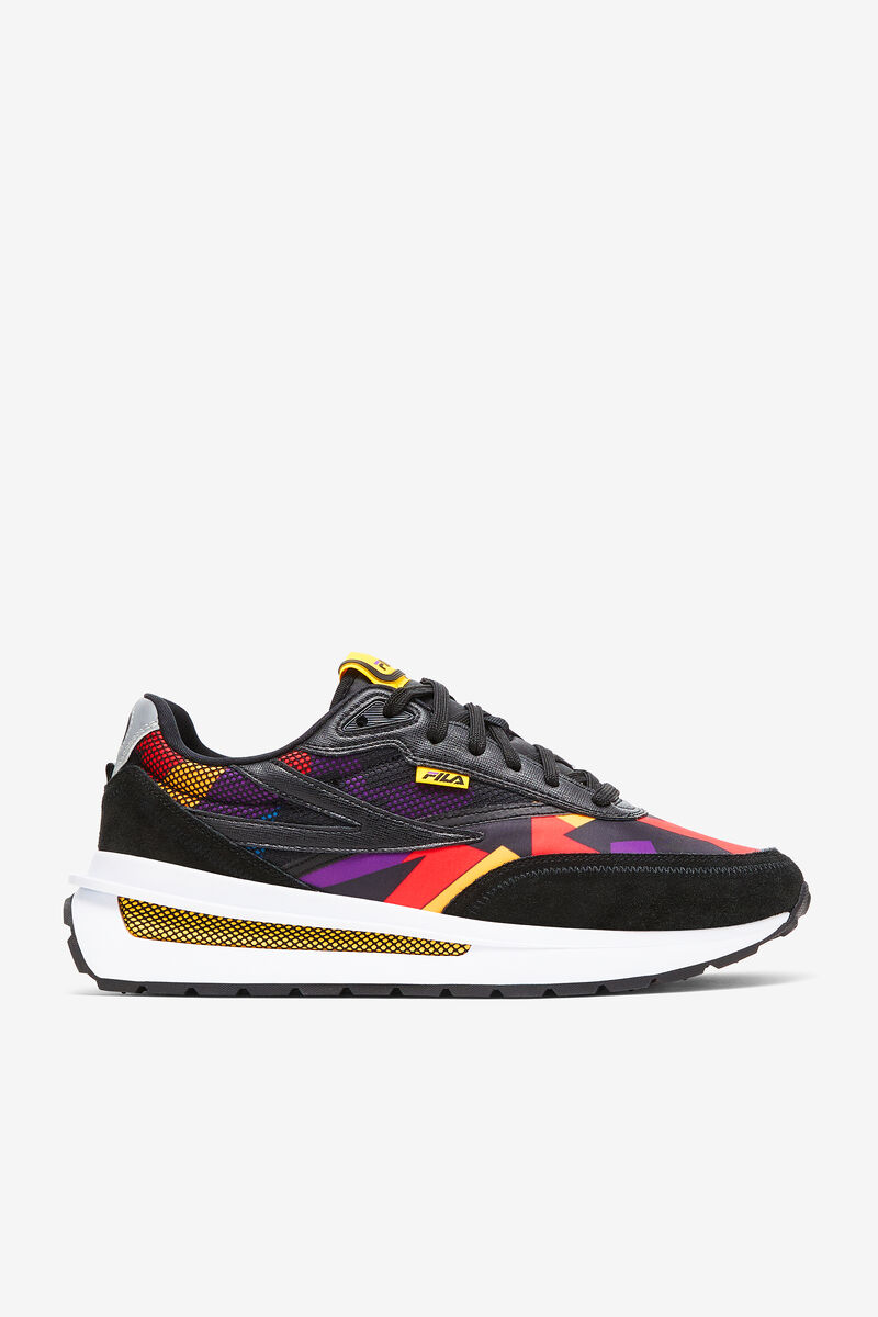 Men's Fila Renno '90s Chunky Sneakers | Fila Sneakers Black / Orange Gold / Turquoise | c72mzBGD4wL