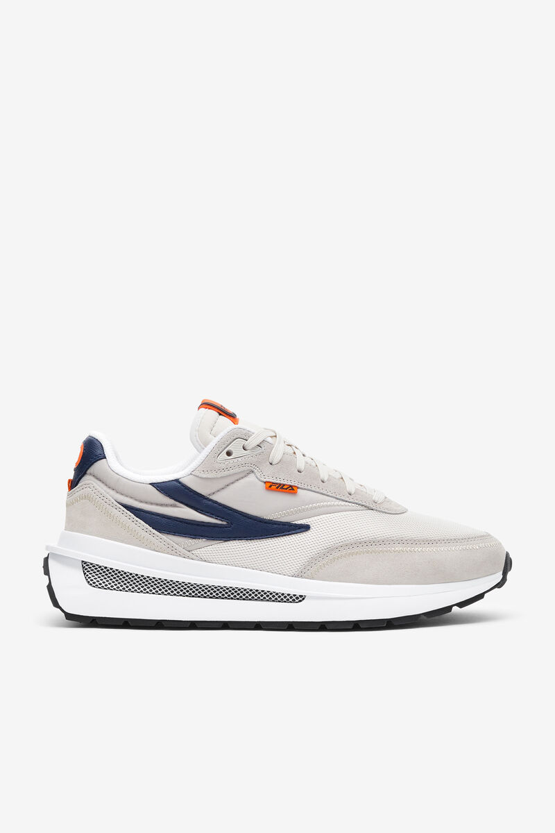 Men's Fila Renno Chunky Tennis Shoes | Fila Sneakers Silver Grey / White Brown / White | i8dh2qNDYcF