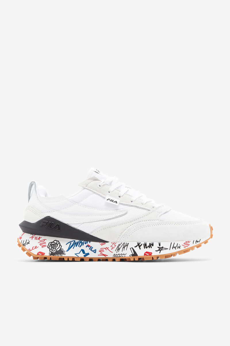 Men's Fila Renno N-generation Scribbles Graffiti Shoes | Fila Sneakers White / Black / Multicolor |