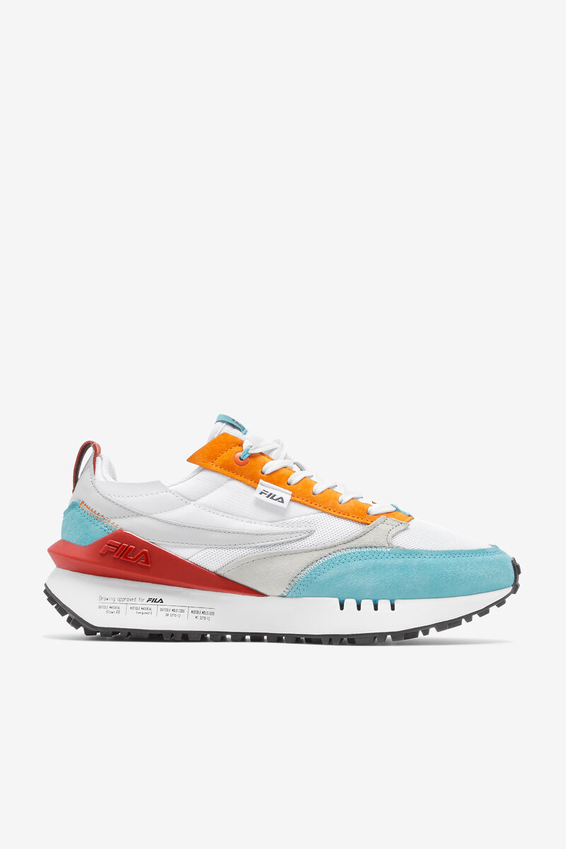 Men's Fila Renno N-generation - Sneakers & Lifestyle | Fila Sneakers White / Blue / Orange | 1qdIqmU