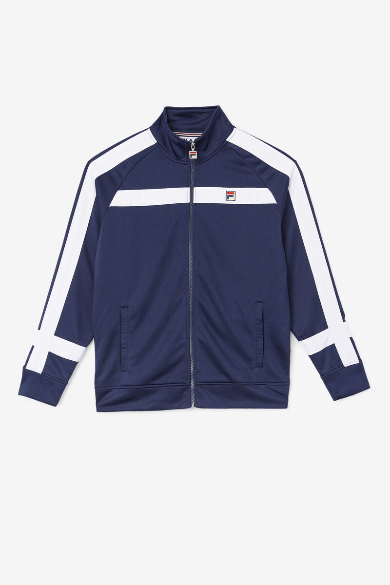 Men's Fila Renzo Jacket Jackets Navy / White | 15Tt5BVvcpu