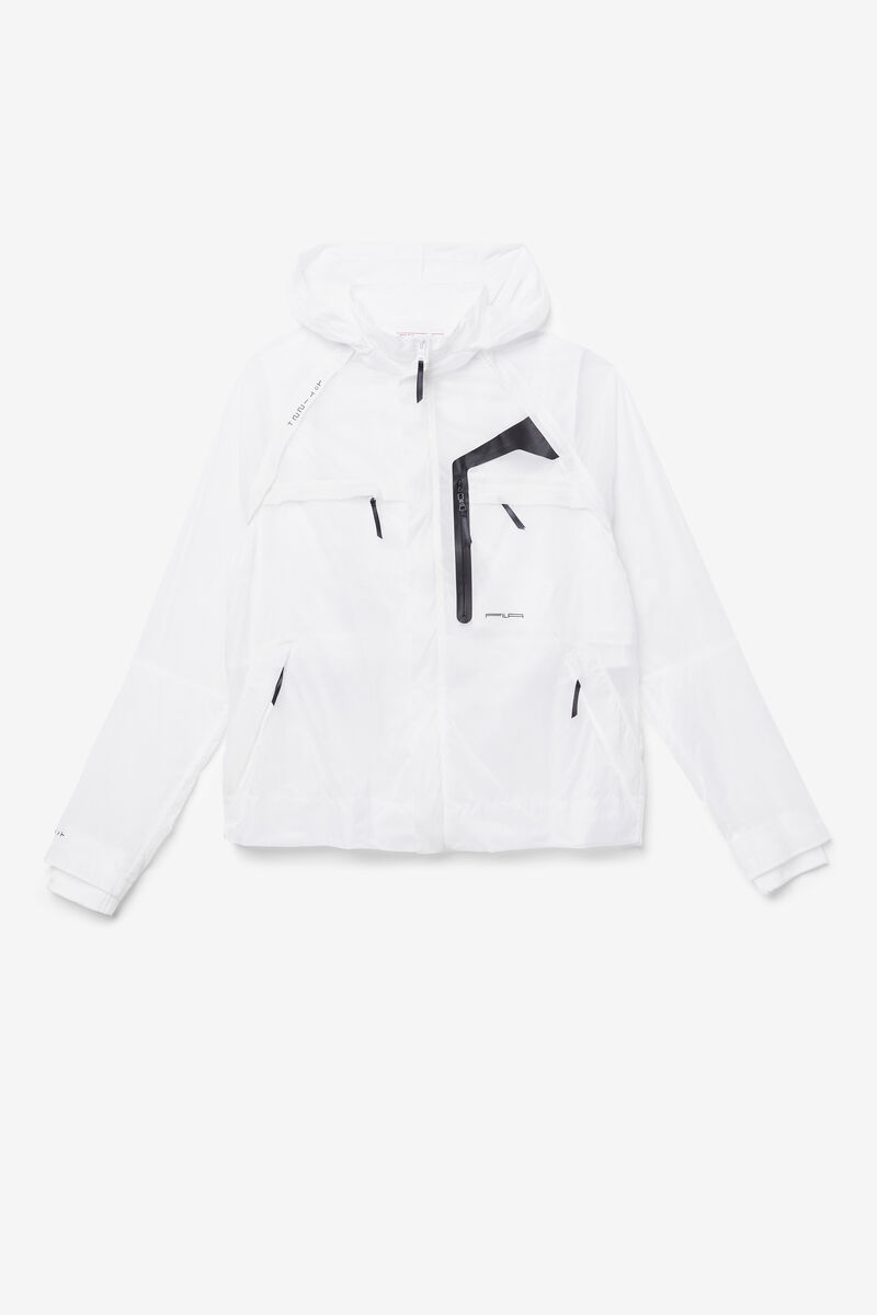 Men's Fila Rigel Windbreaker Tracksuits White / Black | JJFDcob3Y2n