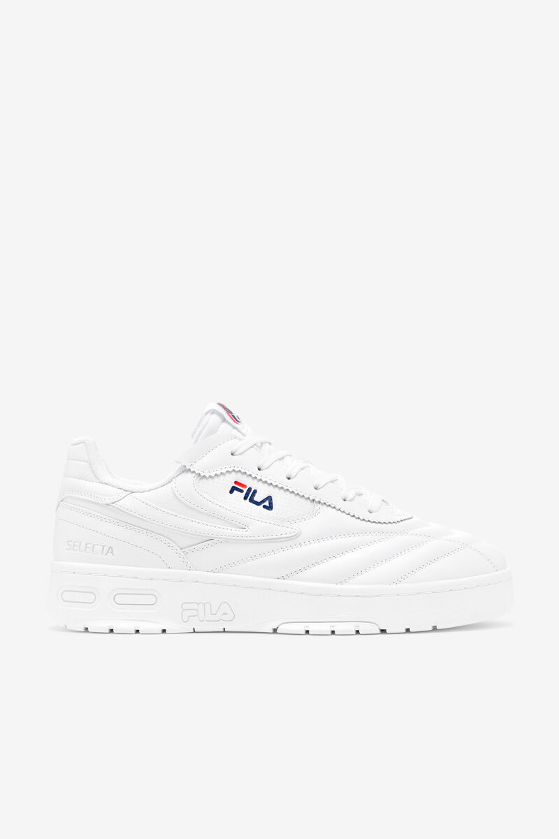 Men's Fila Selecta Tennis Shoe | Fila Sneakers White / Navy / Red | XJnZrDOj1xC