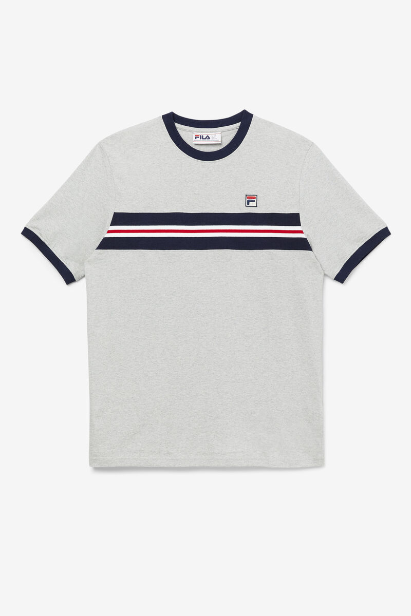 Men's Fila Silver T Shirts Light Grey | PVAjvlPXIZZ