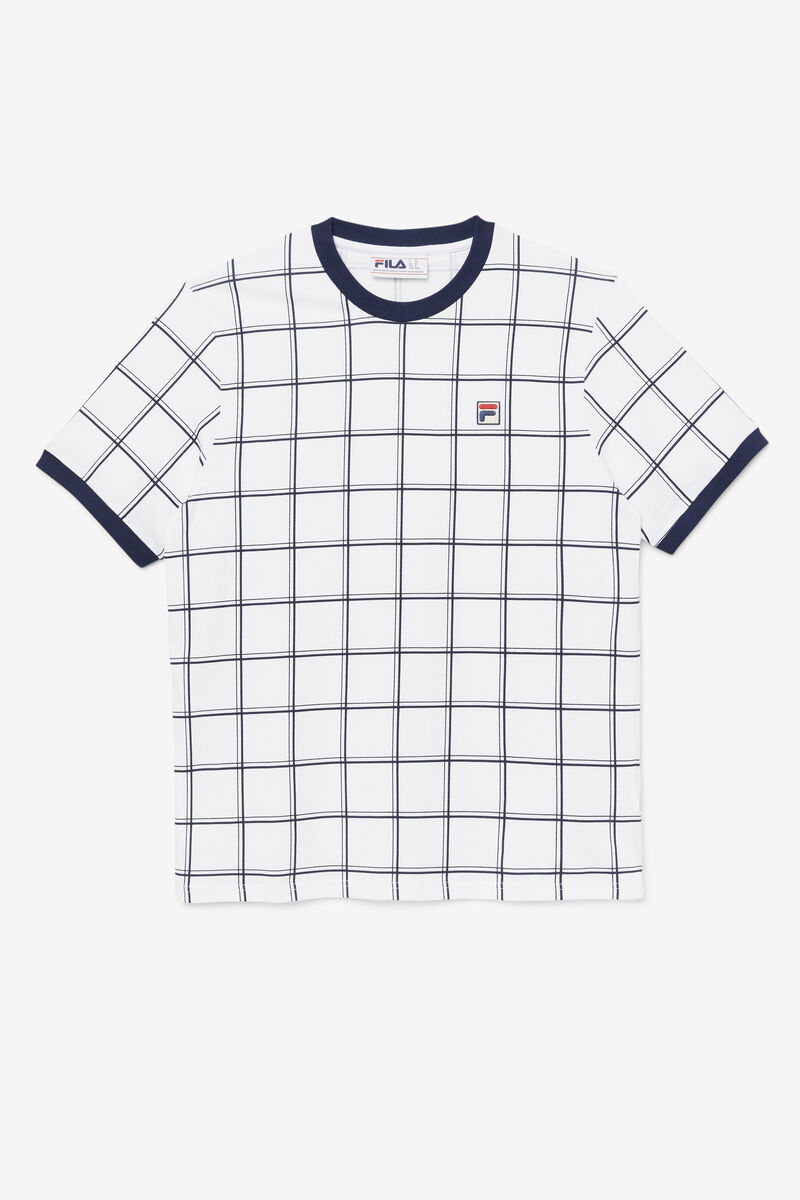 Men's Fila Slate Ringer T Shirts White | uGaTkY5VOoV