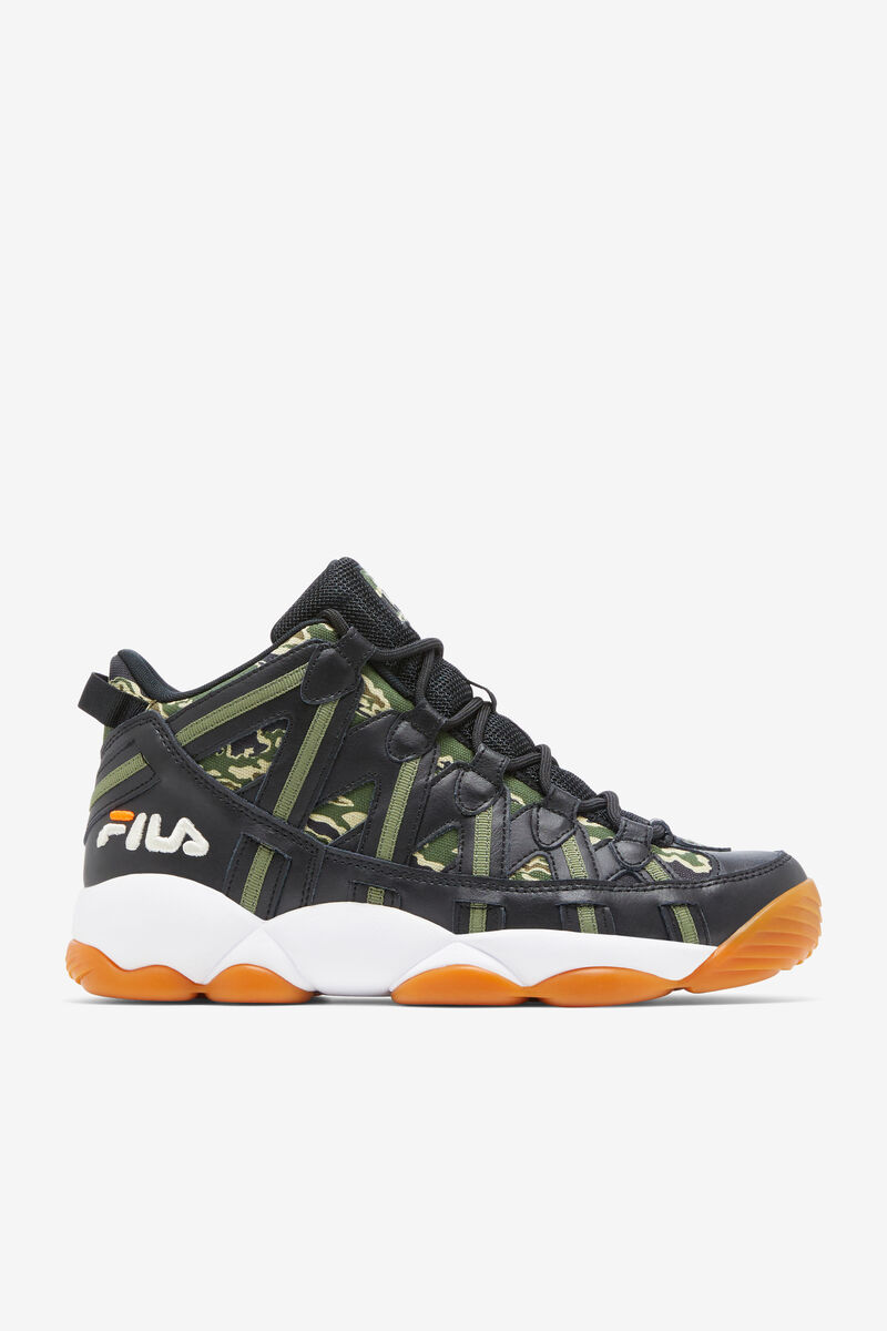 Men's Fila Stackhouse Shoe With Camo Detail | Fila Sneakers Black / White | 5NCKLDTcNWN