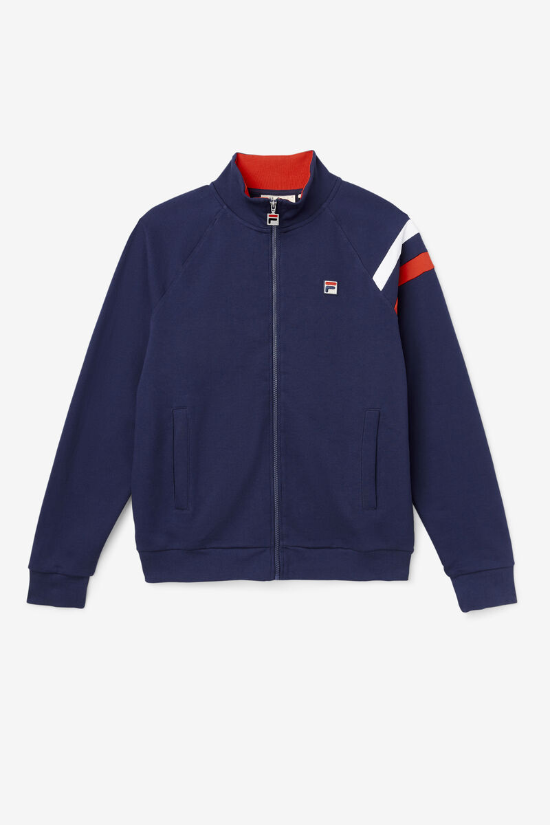 Men's Fila Stance Track Jacket Tracksuits Navy | JWbLzVx5hVN