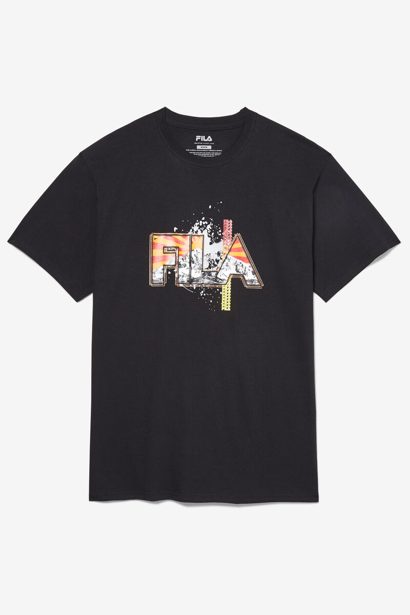 Men's Fila Stitch Mt. T Shirts Black | hkvX7Ize3Mh