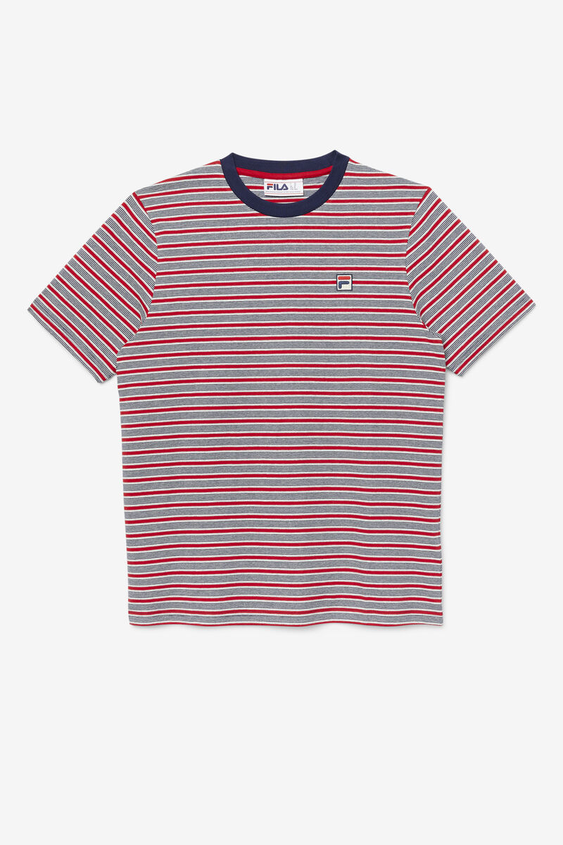 Men's Fila Tux Striped T Shirts Navy | V9sEacoMOmY