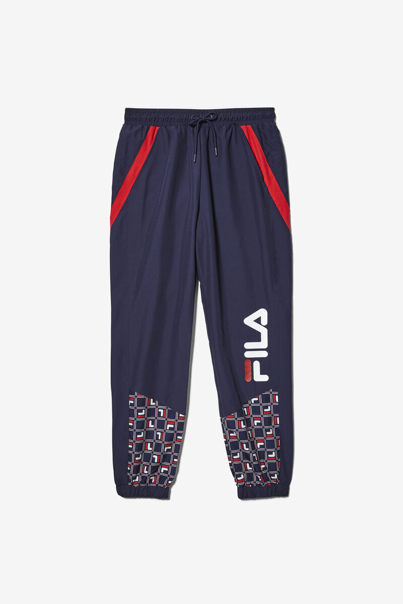 Men's Fila Van Sant Pant Pants Navy / Red / White | HwmlNiRLBH4