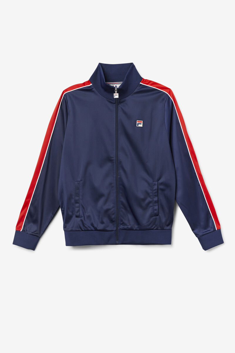 Men's Fila Wicks Track Jacket Tracksuits Navy / Red / White | Y7vGOykYe3J
