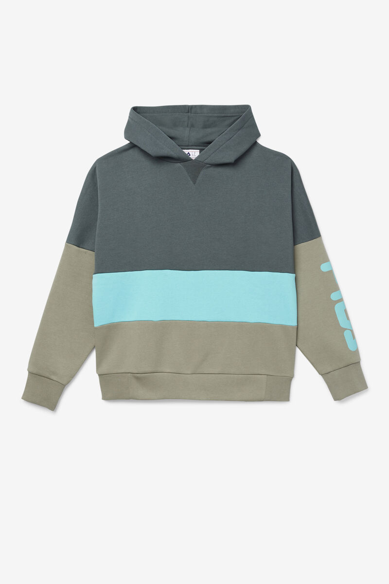 Men's Fila Winn Hoodie Hoodies Blue Turquoise | 3Vup1IDjZBi