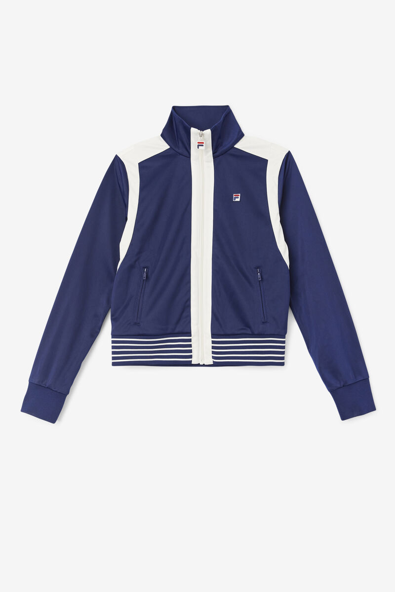 Women's Fila Charlie Track Jacket Tracksuits Navy | k2pWEsLsLD1