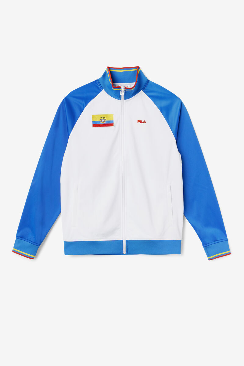 Women's Fila Ecuador Track Jacket Tracksuits White / Blue / Red | WENJPptkzg9