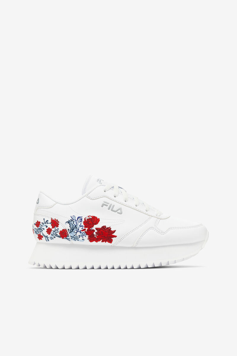 Women's Fila Fila Orbit Flower Sneakers White / White / White | efg1L4vLCOS