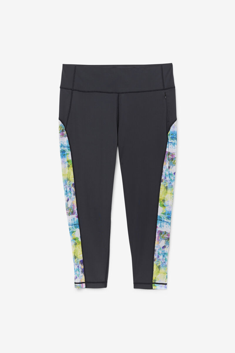Women's Fila Forza Contrast 7/8 Leggings Leggings Black | 89xalnN2gE7