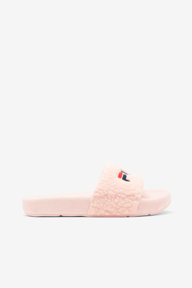 Women's Fila Fuzzy Drifter Sandals Pink / Navy / Red | Ro5AY4eNnZy